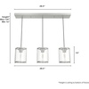 image:imageHunter  Astwood 3light Brushed Nickel Large Cluster Light Dimmable Caged Style Linear Shaped for Bedrooms Kitchens Dining Living Rooms  19138Brushed Nickel