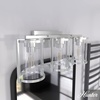 image:imageHunter  Astwood 3light Brushed Nickel Medium Size Vanity Light Dimmable Caged Style Cylinder Shaped for Bedrooms Kitchens Foyers Bathrooms  48007