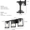 image:imageHunter  Astwood 3light Matte Black Medium Size Vanity Light Dimmable Caged Style Cylinder Shaped for Bedrooms Kitchens Foyers Bathrooms  48004