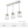 image:imageHunter  Astwood 3light Polished Nickel Large Cluster Light Dimmable Caged Style Linear Shaped for Bedrooms Kitchens Dining Living Rooms  19953