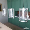 image:imageHunter  Astwood 3light Polished Nickel Large Cluster Light Dimmable Caged Style Linear Shaped for Bedrooms Kitchens Dining Living Rooms  19953