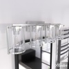 image:imageHunter  Astwood 4light Brushed Nickel Medium Size Vanity Light Dimmable Caged Style for Bedrooms Kitchens Foyers Bathrooms  48010
