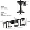 image:imageHunter  Astwood 4light Matte Black Medium Size Vanity Light Dimmable Caged Style for Bedrooms Kitchens Foyers Bathrooms  48009