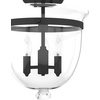 image:imageHunter  Belltown 3Light Natural Black Iron Medium Size Flush Mount Light Dimmable Transitional Style Urn Shaped for Bedrooms Kitchens Dining Living Rooms  19315
