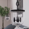 image:imageHunter  Belltown 3light Natural Black Iron Medium Size Pendant Light Dimmable Transitional Style Urn Shaped for Bedrooms Kitchens Dining Living Rooms  19311