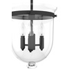 image:imageHunter  Belltown 3light Natural Black Iron Medium Size Pendant Light Dimmable Transitional Style Urn Shaped for Bedrooms Kitchens Dining Living Rooms  19311
