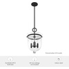 image:imageHunter  Belltown 3light Natural Black Iron Medium Size Pendant Light Dimmable Transitional Style Urn Shaped for Bedrooms Kitchens Dining Living Rooms  19311
