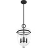 image:imageHunter  Belltown 3light Natural Black Iron Medium Size Pendant Light Dimmable Transitional Style Urn Shaped for Bedrooms Kitchens Dining Living Rooms  19311