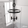 image:imageHunter  Belltown 4light Natural Black Iron Medium Size Pendant Light Dimmable Transitional Style Urn Shaped for Bedrooms Kitchens Dining Living Rooms  19313