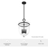image:imageHunter  Belltown 4light Natural Black Iron Medium Size Pendant Light Dimmable Transitional Style Urn Shaped for Bedrooms Kitchens Dining Living Rooms  19313