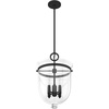 image:imageHunter  Belltown 4light Natural Black Iron Medium Size Pendant Light Dimmable Transitional Style Urn Shaped for Bedrooms Kitchens Dining Living Rooms  19313
