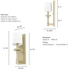 image:imageHunter  Briargrove 1light Modern Brass Small Sconce Light Dimmable Formal Style for Bedrooms Kitchens Dining Living Rooms  19693
