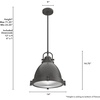 image:imageHunter  Bridgemoor 2light Noble Bronze Medium Size Pendant Light Dimmable Industrial Style Dome Shaped for Bedrooms Kitchens Dining Living Rooms  19103