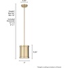 image:imageHunter  Capshaw 1light Alturas Gold Mini Pendant Light Dimmable Cylinder Shaped for Bedrooms Kitchens Dining Living Rooms  19615