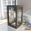 image:imageHunter  Chevron 1light Rustic Iron Mini Pendant Light Dimmable Casual Style Rectangle Shaped for Bedrooms Kitchens Dining Living Rooms  19973