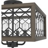 image:imageHunter  Chevron 4light Rustic Iron Large Flush Mount Light Dimmable Casual Style Rectangle Shaped for Bedrooms Kitchens Dining Living Rooms  19377Rustic Iron