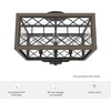 image:imageHunter  Chevron 4light Rustic Iron Large Flush Mount Light Dimmable Casual Style Rectangle Shaped for Bedrooms Kitchens Dining Living Rooms  19377Rustic Iron