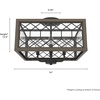 image:imageHunter  Chevron 4light Rustic Iron Large Flush Mount Light Dimmable Casual Style Rectangle Shaped for Bedrooms Kitchens Dining Living Rooms  19377Rustic Iron