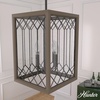 image:imageHunter  Chevron 4light Rustic Iron Medium Size Pendant Light Dimmable Casual Style for Bedrooms Kitchens Dining Living Rooms  19369Rustic Iron