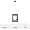 image:imageHunter  Chevron 4light Rustic Iron Medium Size Pendant Light Dimmable Casual Style for Bedrooms Kitchens Dining Living Rooms  19369Rustic Iron