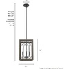 image:imageHunter  Chevron 4light Rustic Iron Medium Size Pendant Light Dimmable Casual Style for Bedrooms Kitchens Dining Living Rooms  19369Rustic Iron