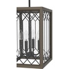 image:imageHunter  Chevron 4light Rustic Iron Medium Size Pendant Light Dimmable Casual Style for Bedrooms Kitchens Dining Living Rooms  19369Rustic Iron