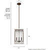 image:imageHunter  Chevron 4light Rustic Iron Medium Size Pendant Light Dimmable Casual Style for Bedrooms Kitchens Dining Living Rooms  19369Textured Rust