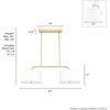 image:imageHunter  Cottage Hill 4light Alturas Gold Large Chandelier Dimmable Modern Style Linear Shaped for Bedrooms Kitchens Dining Living Rooms  19895