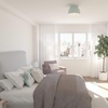 image:imageHunter  Cranbrook 1Light Mint Medium Size Flush Mount Light Dimmable Modern Style Bell Shaped for Bedrooms Kitchens Foyers Bathrooms  19171
