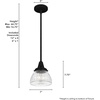 image:imageHunter  Cypress Grove 1light Natural Black Iron Mini Pendant Light Dimmable Transitional Style Dome Shaped for Bedrooms Kitchens Dining Living Rooms  19229