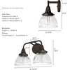 image:imageHunter  Cypress Grove 2Light Onyx Bengal Transitional Style Dimmable Medium Size Vanity Light for Bedrooms Kitchens Foyers Bathrooms  19256