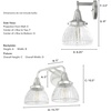 image:imageHunter  Cypress Grove 2light Brushed Nickel Medium Size Vanity Light Dimmable Transitional Style for Bedrooms Kitchens Foyers Bathrooms  19352