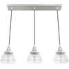 image:imageHunter  Cypress Grove 3light Brushed Nickel Large Cluster Light Dimmable Transitional Style Linear Shaped for Bedrooms Kitchens Dining Living Rooms  19282