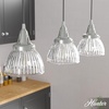 image:imageHunter  Cypress Grove 3light Brushed Nickel Large Cluster Light Dimmable Transitional Style Linear Shaped for Bedrooms Kitchens Dining Living Rooms  19282