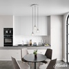 image:imageHunter  Cypress Grove 3light Brushed Nickel Medium Size Cluster Light Dimmable Transitional Style Round Shaped for Bedrooms Kitchens Dining Living Rooms  19325
