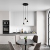 image:imageHunter  Cypress Grove 3light Natural Black Iron Medium Size Cluster Light Dimmable Transitional Style Round Shaped for Bedrooms Kitchens Dining Living Rooms  19174