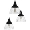 image:imageHunter  Cypress Grove 3light Natural Black Iron Medium Size Cluster Light Dimmable Transitional Style Round Shaped for Bedrooms Kitchens Dining Living Rooms  19174