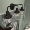 image:imageHunter  Cypress Grove 3light Natural Black Iron Medium Size Vanity Light Dimmable Transitional Style for Bedrooms Kitchens Foyers Bathrooms  19257