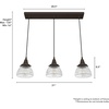 image:imageHunter  Cypress Grove 3light Onyx Bengal Large Cluster Light Dimmable Transitional Style Linear Shaped for Bedrooms Kitchens Dining Living Rooms  19142Onyx Bengal