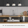 image:imageHunter  Cypress Grove 3light Onyx Bengal Large Cluster Light Dimmable Transitional Style Linear Shaped for Bedrooms Kitchens Dining Living Rooms  19142Natural Iron