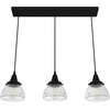image:imageHunter  Cypress Grove 3light Onyx Bengal Large Cluster Light Dimmable Transitional Style Linear Shaped for Bedrooms Kitchens Dining Living Rooms  19142Natural Iron