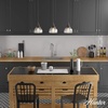 image:imageHunter  Cypress Grove 3light Onyx Bengal Large Cluster Light Dimmable Transitional Style Linear Shaped for Bedrooms Kitchens Dining Living Rooms  19142Onyx Bengal