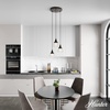 image:imageHunter  Cypress Grove 3light Onyx Bengal Medium Size Cluster Light Dimmable Transitional Style Round Shaped for Bedrooms Kitchens Dining Living Rooms  19183