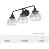 image:imageHunter  Cypress Grove 3light Onyx Bengal Medium Size Vanity Light Dimmable Transitional Style for Bedrooms Kitchens Foyers Bathrooms  19258