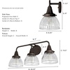 image:imageHunter  Cypress Grove 3light Onyx Bengal Medium Size Vanity Light Dimmable Transitional Style for Bedrooms Kitchens Foyers Bathrooms  19258