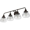image:imageHunter  Cypress Grove 4Light Onyx Bengal Transitional Style Dimmable Medium Size Vanity Light for Bedrooms Kitchens Foyers Bathrooms  19260