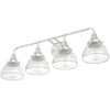 image:imageHunter  Cypress Grove 4light Brushed Nickel Medium Size Vanity Light Dimmable Transitional Style for Bedrooms Kitchens Foyers Bathrooms  19354