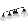 image:imageHunter  Cypress Grove 4light Natural Black Iron Medium Size Vanity Light Dimmable Transitional Style for Bedrooms Kitchens Foyers Bathrooms  19259