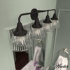 image:imageHunter  Cypress Grove 4light Natural Black Iron Medium Size Vanity Light Dimmable Transitional Style for Bedrooms Kitchens Foyers Bathrooms  19259