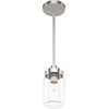 image:imageHunter  Devon Park 1light Onyx Bengal Mini Pendant Light Dimmable Rustic Style Cylinder Shaped for Bedrooms Kitchens Dining Living Rooms  19008Brushed Nickel Finish
